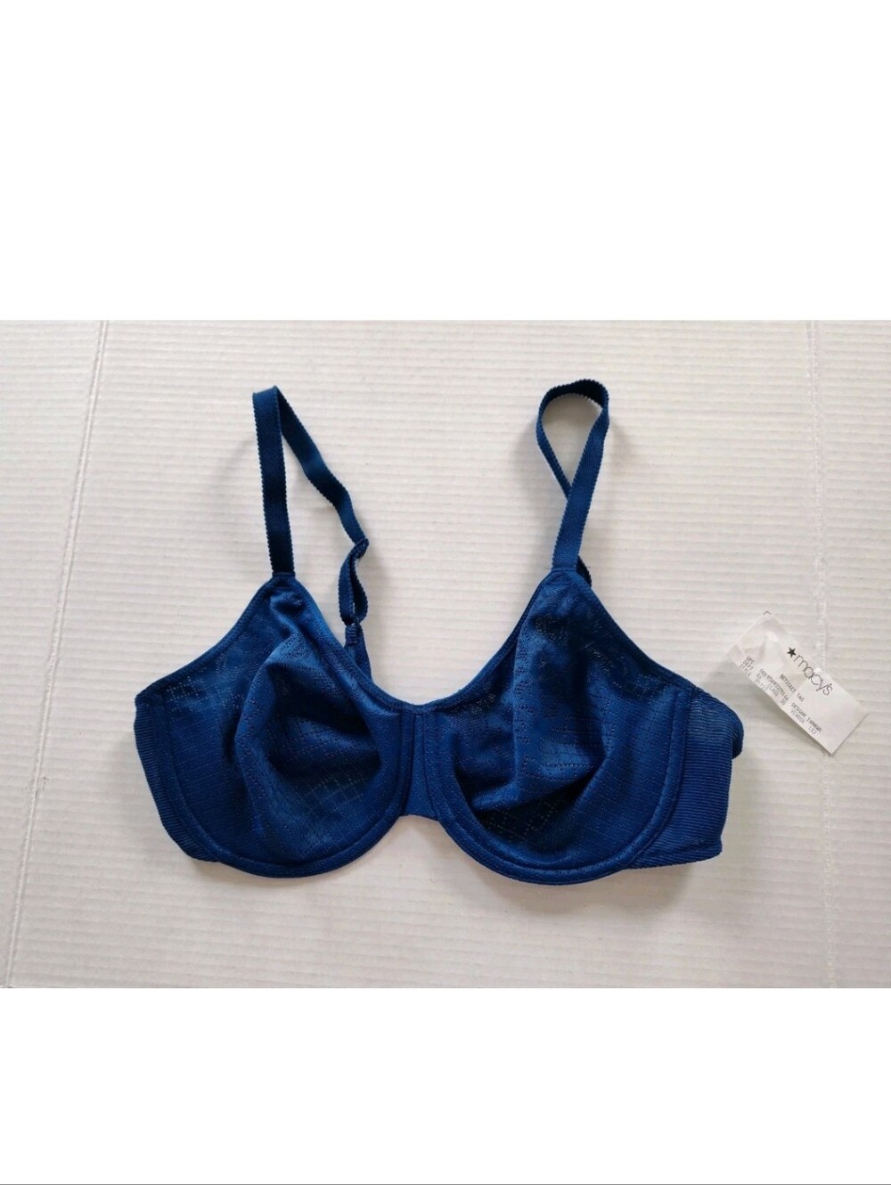 Wacoal Visual Effects Minimizer Bra Size 36D Blue Underwire #857210